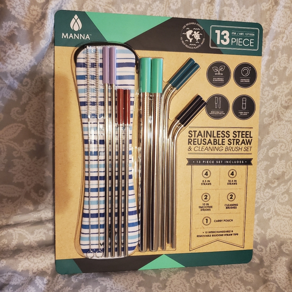 Stainless steel reusable straw